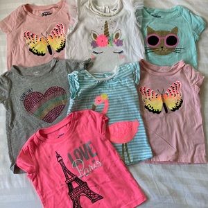 OshKosh Lot of 7 Graphic T-Shirts Size 24M